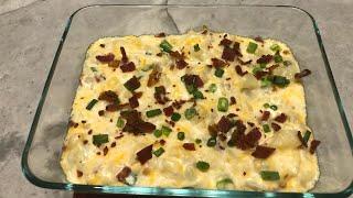 Twice Baked Potato Casserole & Potato Skins