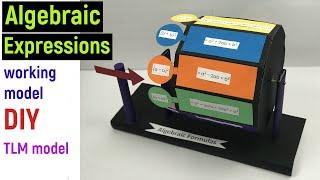 algebraic expressions maths working model - maths tlm model - b.ed project model ideas - diy project