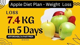 Loss 7.4 KG in 5 Days | Apple Diet Plan | Weight Loss | @VersatileVicky 