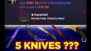 I WON 5 KNIVES ON CRASH?!?!?! PAID INSANE (CSGOCOCK) | DIMISOFT