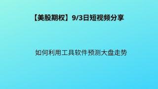 【美股期权】9/3日短视频，如何利用工具软件预测大盘走势