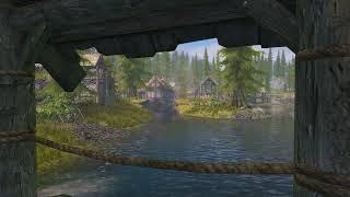 Skyrim - Riverwood Bridge Ambiance (running water, singing birds, white noise)