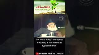 Infaq | What is the meaning of Charity? Dr Israr Ahmed