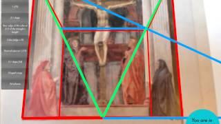 AR and the linear perspective of The Holy Trinity (Masaccio, 1426)