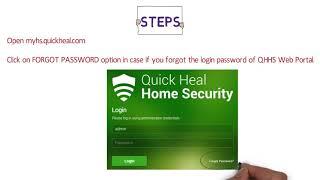How to use forgot password option in your Quick Heal Home Security