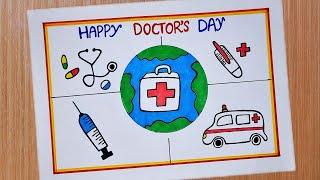 Happy Doctor Day Drawing // World Doctor's Day Drawing // National Doctor's Day Poster Drawing