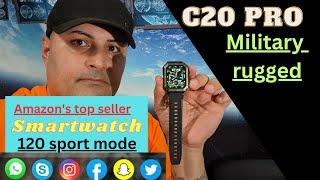 C20 PRO MILITARY RUGGED SMART WATCH WITH SO MANY FEATURES