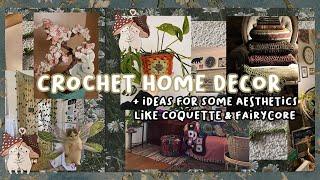 ₊˚ʚ crochet home decor | ୨୧  ideas for aesthetic decor w/ Fairycore, Coquette, Dark academia ideas