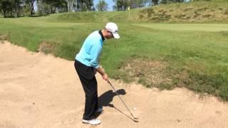 Golf Bunker Shots - How to Play from the Uphill Sand Lie