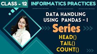 head(), tail() and count() | Data Handling using Pandas  | CBSE Class 12 Informatics Practices (065)