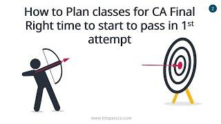 How to  plan classes for CA final? in Tamil