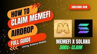 MEMEFI Airdrop Claim 500$+  |How To  Connect Your Solana Wallet.