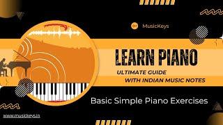 Simple Piano Exercises | Play Piano Sargam Easy | #sharmasargam #sikhosaral