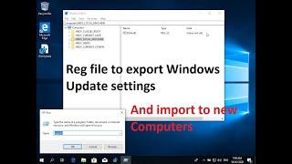 Use registry file to configure Windows Update settings - reg key