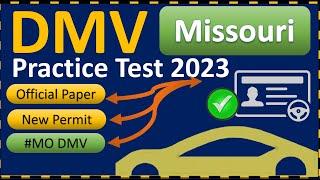 Missouri Practice Permit Test 2023 (DOR MOV DMV) Questions Answers