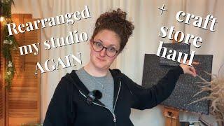 I rearranged my studio again + Birthday craft store haul