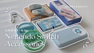 ️aesthetic unboxing cute Nintendo Switch accessories + playing games on switch | a Geekshare haul