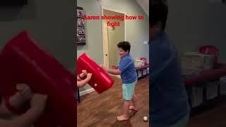 Aaron showing how to fight