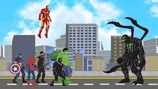 Marvel's Avengers: Hulk - Spiderman - Ironman - Black Panther vs Evolution of VENOM 2 [HD]