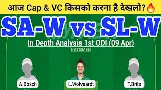 SA-W vs SL-W Dream11 Team Prediction 1st ODI | South Africa Women's vs Srilanka Women's Dream11 Team