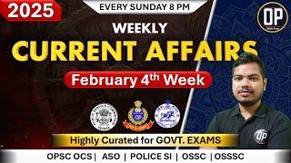 February 4th Week Current Affairs - Odisha Preps | OPSC OAS | SI | OP Prelims