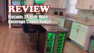 Plotanis 24 Inch Wine Beverage Cooler Fridge - Unboxing & Review 2024