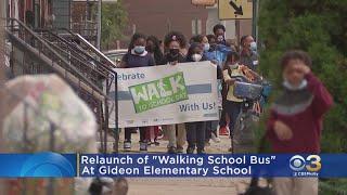 Relaunch Of Walking School Bus At Gideon Elementary School