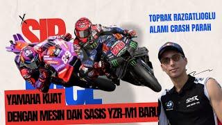 FABIO QUARTARARO SEMAKIN KUAT DENGAN MESIN & SASIS BARU YZR-M1   TOPRAK ALAMI CRASH PARAH 