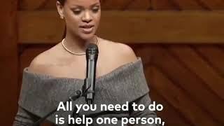 Rihanna speech at Harvard foundation