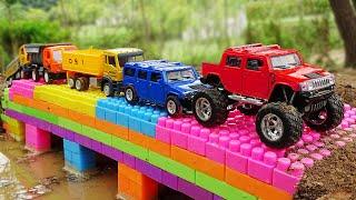 어린이용 다리 블록 장난감 건설 차량을 만드세요