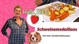 Hallo Elke! 001 Heute koche ich Schweinemedaillons mit einer Zwiebelrahmsauce.