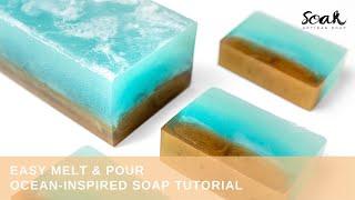 Making an Ocean Soap Bar | How To Make Melt And Pour Soaps