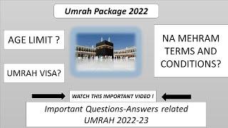 Age Limit - Visa Price !  Best Umrah Packages 2022 (Cheapest) from Pakistan, India, Bangladesh & UK