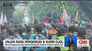 Unjuk Rasa Pengemudi & Kurir Ojol