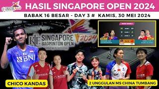 Hasil Singapore Open 2024 hari ini, day 3 ~ Chico kandas ~ 2 Unggulan MS china Tersingkir