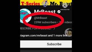 Mr. beast compare t-series|| T-series vs Mr.beats who wins || #mrbeast #tseries #trending