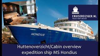 Cabin overview expedition ship Hondius