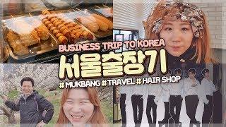 (EN) [Korea Vlog] 파리 헤어 디자이너의 한국 출장기 (한국 미용실에서 브릿지 염색 / 휴게소 소떡, 호두과자/ 한정식, 갈비탕 먹방 / 동묘시장 / 매화마을)