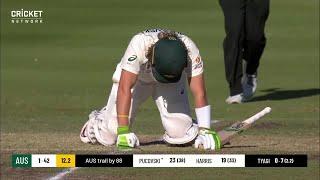 Pucovski struck, retires hurt late on day three | India's Tour of Australia 2020