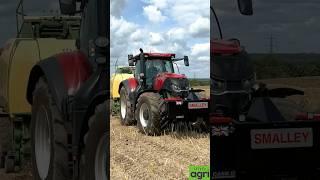 CASE Optum Tractor with Krone Big Pack Baler #agriculture #baling #harvest2023