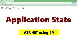 Application State in ASP. NET using C# | State Management