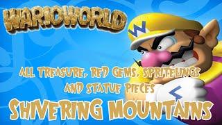 Shivering Mountains Guide l All Treasure and Red Gems l Wario World