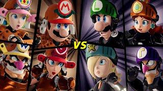 Mario Strikers: Battle League - Team Mario (Samurai) vs. Team Luigi (Knight) - Hard CPU