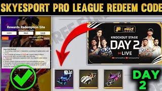 Skyesport Pro League Redeem Code Day 2 || Free Fire Redeem Code Today || Ff Redeem Code Today 