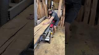 Bigger is better 16” jointer flattening slabs #felder #chainsaw #woodwork #festool