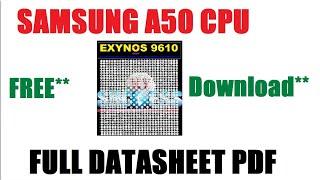 EXYNOS9610 DATASHEET A50 cpu BY MY SUCCESS TEAM