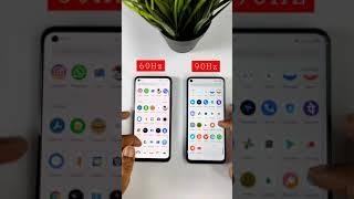 Realme 8 60Hz vs Realme 7 90Hz Refresh Rate Difference #Shorts #shorts