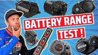 Extreme RANGE eBike Battery Test - 7 EMTB Motors + Batteries - Which is the most efficient ?