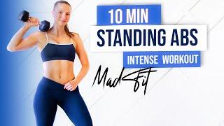 BEST Standing Abs Workout with Dumbbells || NO JUMPING HOME WORKOUT