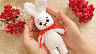 ⌛ЗА 10 МИНЗАЙЧИК ИЗ ПЛЮШЕВОЙ ПРЯЖИ/crochet bunny